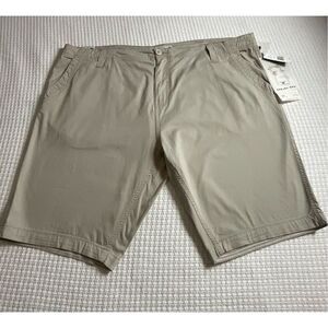 PROJEK RAW Mens Size 40 - 9 in. Twill Shorts in Khaki
